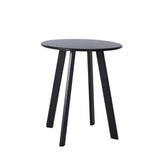 Meluvici Patio Coffee Table Set of 2, Weather Resistant Outdoor Round End Table, Nesting Tables for Living Room Balcony Office, Black Meluvici