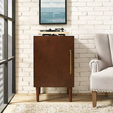Crosley Furniture Everett Record Player Stand with Storage for Vinyl Records, Mahogany Crosley