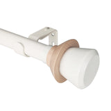 SKYPLUS LIVING Nordic Style White Single Curtain Rod Set with Decorative Finials, 36-72 inch, Standard Single Drapery Rod for 1 Pack, 1 Inch diameter, Adjustable Length (36-72'', White) SKYPLUS LIVING