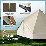Outsunny 10-Person Yurt Tent Glamping Bell Tent with Spacious Interior, Breathable Waterproof Design, for Family Outdoor Camping, 16' x 16' x 10' Outsunny