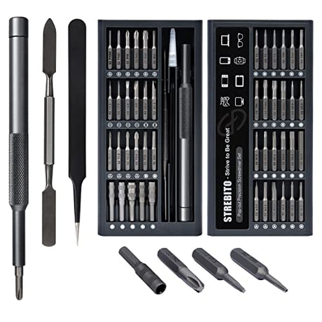 STREBITO Micro Screwdriver Set 50 in 1 Precision Screwdriver Set, Electronics Tool Kit Screwdriver Kit - Computer, iPhone, Macbook, PS4, PS5, Nintendo, Xbox Controller Repair Kit, S2 Multi Bit Driver STREBITO