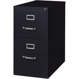 Lorell 2-Drawer Vertical File with Lock, 15 by 26-1/2 by 28-3/8-Inch, Black Lorell