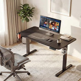 Furmax Electric Standing Desk, 45 x 24 Inches Height Adjustable Sit Stand up Desk, Memory Preset Computer Home Office Desks with Sturdy Metal Frame, Phone Stand Cable Management Hole (Black, 45'') Furmax