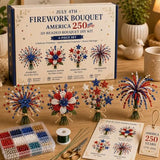 Zoxksho Beaded Animal Kit - Tiny 3D Beaded Animal DIY Kit, Embroidery Making Kit for Beginners for Adults with Instructions, Storage Box (Fireworks)