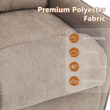 EZZUP Power Lift Recliner Chair with Vibration Massage and Heat for Petite Elderly, Small Lift Chair with Side Pocket Remote Control, Infinite Position, Polyester Fabric Khaqi