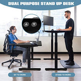 Tangkula Electric Standing Desk Frame, Height & Width Adjustable Motorized Sit Stand Desk Base, Ergonomic Single Motor Stand Up Workstation w/Memory Controller, Standing Desk Legs Tangkula