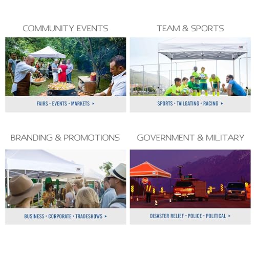 ABCCANOPY Easy Pop Up Canopy Tent with Sidewalls 10X20 Commercial -Series,White ABCCANOPY