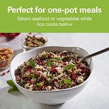 Hamilton Beach Digital Programmable Rice Cooker & Food Steamer, 8 Cups Cooked (4 Uncooked), With Steam & Rinse Basket, Stainless Steel (37518) Hamilton Beach