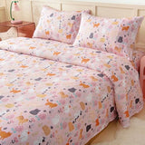 Swiftify Full Size Sheet Set for Kids, 4-Piece Bed Sheet Set for Teens Boys Girls, Cartoon Printed Bedding Set, Microfiber Deep Pocket, Wrinkle & Fade Resistant, Cute Cats Swiftify