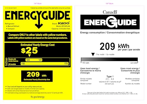 Igloo 2.6 Cu.Ft. Compact Refrigerator with Freezer, 2 Shelfs, Perfect for Homes, Offices, Dorms, Platinum Igloo