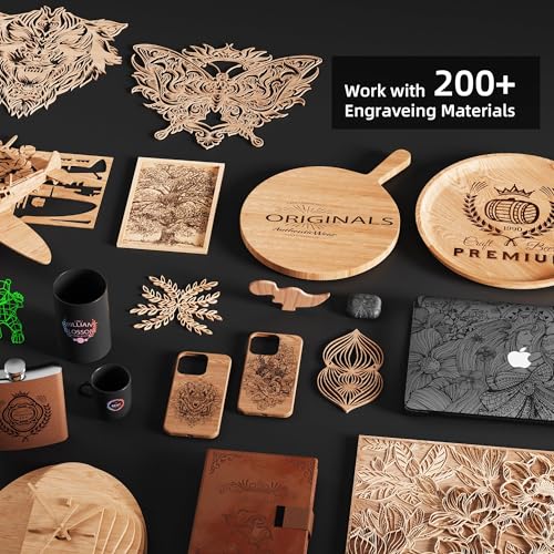 LONGER Ray5 20000mW Class IV Laser Engraver & Cutter, 0.08mm Higher Accuracy Laser Spot, 3.5" Touch Screen, App Offline Control, 400x400mm Engraving Machine for Wood Metal Acrylic Glass Longer