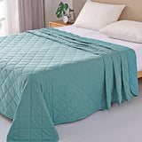 EVOLIVE Elastane Diamind Quilted All Season Light Weight Single Reversible Cooling Quilt/Comforter (Blue, Full/Queen) EVOLIVE