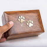 INTAJ Handmade Rosewood Pet Urns for Dogs Ashes, Personalized Wooden Urn for Ashes Handcrafted Urns for Dogs Cats Pets Ashes Memorial Keepsake INTAJ