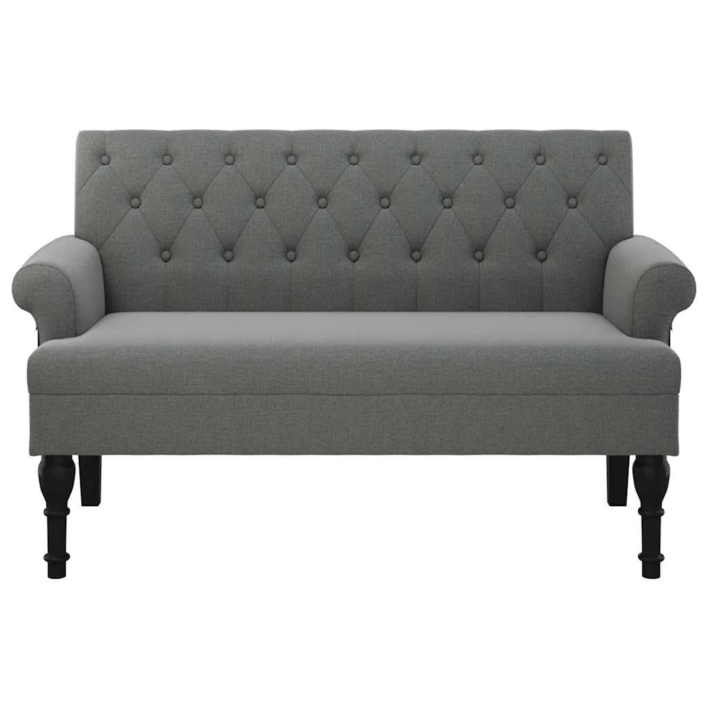 vidaXL 47" W Small Loveseat, Fabric Chesterfield Sofa with Button Tufting & Rolled Armrests for Small Spaces, 2 Seater Couch for Living Room & Bedroom, Dark Gray vidaXL