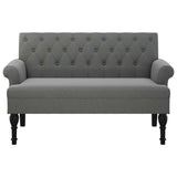 vidaXL 47" W Small Loveseat, Fabric Chesterfield Sofa with Button Tufting & Rolled Armrests for Small Spaces, 2 Seater Couch for Living Room & Bedroom, Dark Gray vidaXL