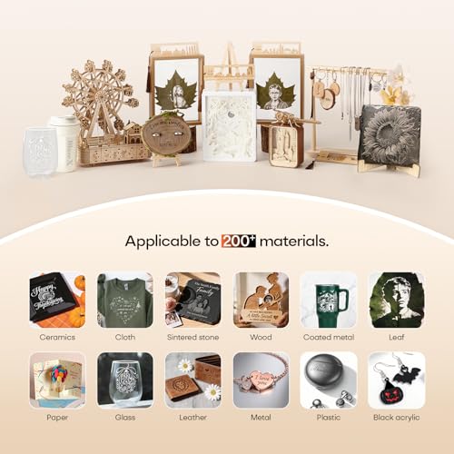 BlazeX M3 Laser Engraver Machine 10000mW for Beginner, 0.01mm High Precision Laser Cutter and Engraver Machine for Wood Metal Glass Leather, Class 1 BlazeX
