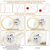 BEUNITONE 4 Set Skull Embroidery kit for Beginners Flower Starter Kits Halloween Skull with Flowers DIY Needlepoint Kit for Adults with Instruction Rose Skull Handmade Embroidery Kits for Gifts