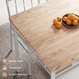 VECELO 3 Piece Dining Table Set for 2 with Chairs, Wood Table-top & PU Padded Seat for Small Space Kitchen VECELO