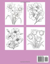 Bloom Adult Coloring Book: Flowers Designs for Mindfulness, Anxiety Relief and Relaxation WoodArtSupply