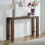 Alaterre Furniture Classic Solid Wood Console Table - 56 Inch Modern Farmhouse Entryway Table - Easy Assembly Living Room Furniture for Behind The Couch, Entryway, or Hallway (Brown) Alaterre Furniture