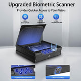 gun safe .Gun Safes for 2 Pistols with 3 Quick-Access Fingerprint，Passcode，Key.with Voice Prompt Pistol SafeHandgun Safe, Hand Gun Lock Box for Home Drawer Car Bedside Nightstand WoodArtSupply