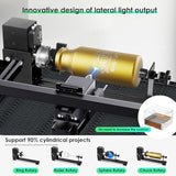 Gluwphy Laser Rotary Roller for Gluwphy Laser Machine，Laser Engraver Y-axis Rotary Module Engraving Module for Engraving Cylindrical Objects Cans 360°, Wine Glass, Tumbler, Ring Gluwphy