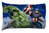 Marvel Avengers Blue Circle 5 Piece Full Bed Set - Includes Reversible Comforter & Sheet Set - Bedding Features Captain America & Iron Man - Fade Resistant Microfiber (Official Marvel Product) Jay Franco