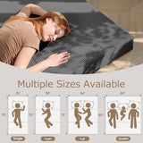 feliz home 6-Inch Tri-Fold Mattress Twin Size - Foldable Futon Sofa Bed with Removable Washable Cover, Folding Memory Foam Futon Mattress | Non-Slip Bottom & Carry Handles for Guest, Camping, Dorm feliz home