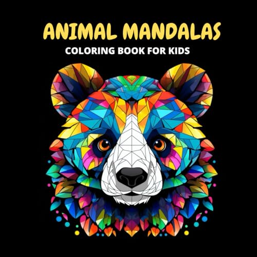 ANIMAL MANDALAS, coloring book for kids: 50 beautiful mandalas to relax your kids