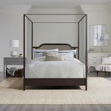 Hillsdale Melanie Wood and Metal Queen Canopy Bed with Low Footboard, Oiled Bronze Hillsdale