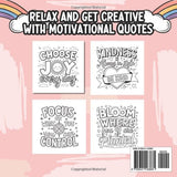 Inspirational Coloring Book Bold and Easy: Simple Motivational Quotes with Beautiful Graphics for Relaxation and Stress-Free Coloring WoodArtSupply