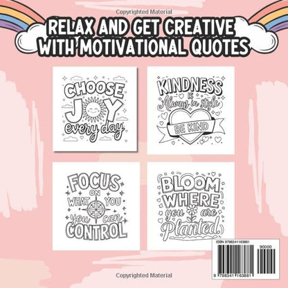 Inspirational Coloring Book Bold and Easy: Simple Motivational Quotes with Beautiful Graphics for Relaxation and Stress-Free Coloring