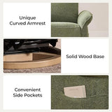 CHITA Power Recliner Chair, Electric Triple-Motor Swivel Glider Nursery Rocking Chair with Adjustable Power Headrest and Lumbar Support, GREENGARD Gold Certified, Solid Wood Base, Forest Green