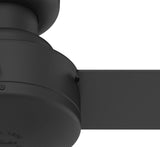 Hunter Fan 52401 Presto 44-Inch Low Profile Ceiling Fan with Wall Control, Whisper-Quiet Motor, 3-Speed Reversible Airflow, Matte Black Finish, Flush Mount Hunter