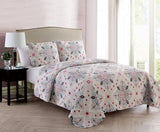VCNY Home - King Quilt Set, 3-Piece Medallion Bedding with Matching Shams, Cozy Room Décor (Wyndham Blue/Multi, King) VCNY Home