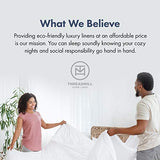 Threadmill 100% Cotton Sheets for Twin Size Bed - 600 Thread Count Twin Bed Sheets Set with 15” Deep Pocket - Sateen Weave 3-Piece Bedding Set with Cooling Effect, White Threadmill