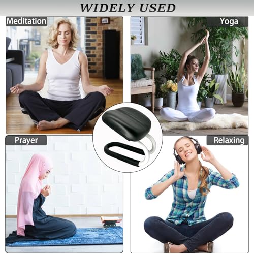 XDONEF Meditation Bench, Metal Kneeling Stool, Adjustable Height Meditation Chair, Seiza Chair, Prayer Bench with Cushion for Home Studio Portable Non-Slip Yoga Stool XDONEF