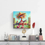 Clendo Chicken Diamond Art Kits for Adults - Funny Animals 5D Diamond Painting for Adults, Full Drill Diamond Dot Gem Art Kit for Adult Wall Home Decor Arts Craft 14x14 inch Clendo