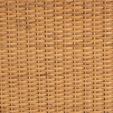 Bali & pari Andrea Natural Rattan Console Table - Handwoven Wicker Accent Table with Pleated Skirt, Boho Coastal Decor bali & pari