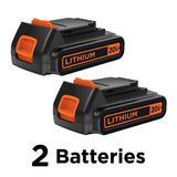 BLACK+DECKER 20V MAX* POWERCONNECT Cordless 4-Tool Combo Kit (BD4KITCDCMSL) Black & Decker