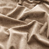 Fredsure Distressed Velvet Comforter Set, 5 Pieces Khaki King, Distressed Velvet Face and Brushed Microfiber Reverse Fredsure