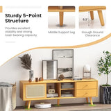 Byroce Bamboo Stand for TVs up to 65’’, Natural Byroce