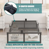 Yitong Angel Twin XL Size Bed Frame, 14 Inch Heavy Duty Support 3500 lbs Metal Platform, No Box Spring Needed/Noise Free/Non-Slip/Steel Slat Support/Easy Assembly Yitong Angel