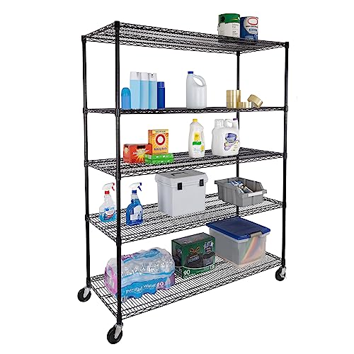 Seville Classics UltraDurable Heavy Duty NSF Solid Steel Wire Rack Storage Unit, Organizer for Garage, Warehouse, Office, Restaurant, Classroom, Seville Classics