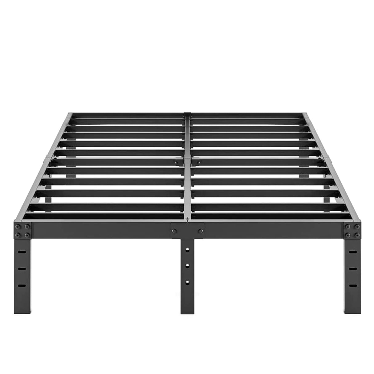 COMASACH Heavy Duty King Bed Frame - 14" Black Metal Platform, Noise-Free, Easy Assembly, Supports Up to 3500lbs COMASACH