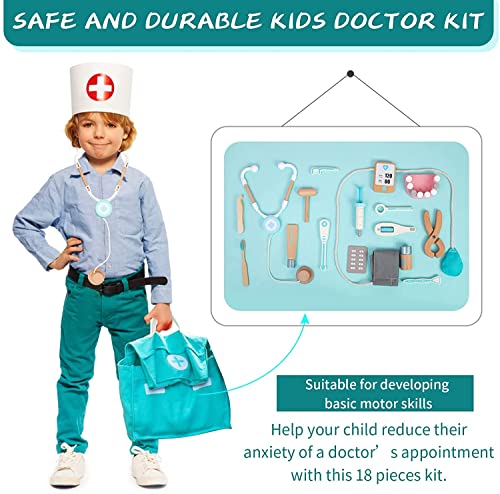 Play Doctor Set for Kids, Pretend Toy 18 PCS Doctor Playset for Toddlers, Dentist Kit Doctor Role Play Set, Doctor Kit for Toddlers and Kids Ages 3+ 4 5 6 Year Old Boys and Girls UMU