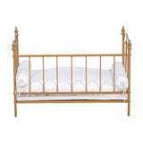 Pet Bed, Dog Bed with Metal Frame and Detached White Velvet Cushion with 2 Pillow for Small Dog Babyland