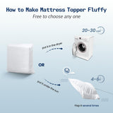 SOPAT Mattress Topper Queen Size Extra Thick Mattress Pad 8-21" Deep Pocket Soft Down Alternative Fill Mattress Protector Pillow Top Mattress Cover (60x80 Inches, White) SOPAT