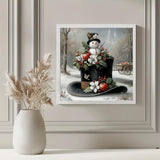 Christmas Diamond Art Kits for Adults，Snowman Diamond Painting Kits for Adult - 5D DIY Full Drill Diamonds Craft Kits for Home Wall Decor 14x 14inch WoodArtSupply