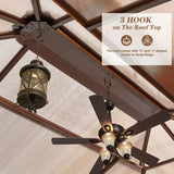 EROMMY 12' x 16' Gazebo Polycarbonate Double Roof Canopy Outdoor Aluminum Frame Pergola, Permanent Pavilion with Netting and Curtains for Garden Patio Lawns Parties EROMMY